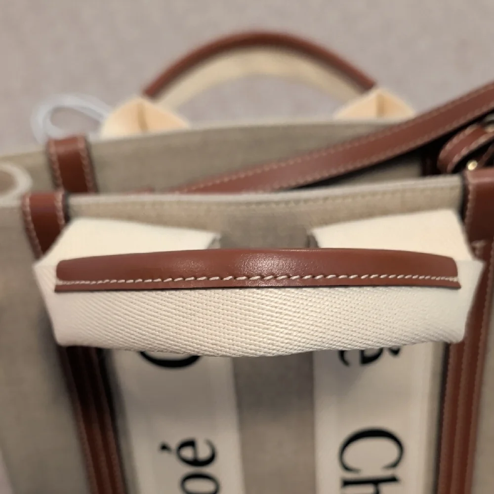 Chloé Beige and Brown Mini Woody Tote Bag - Picture 10 of 17